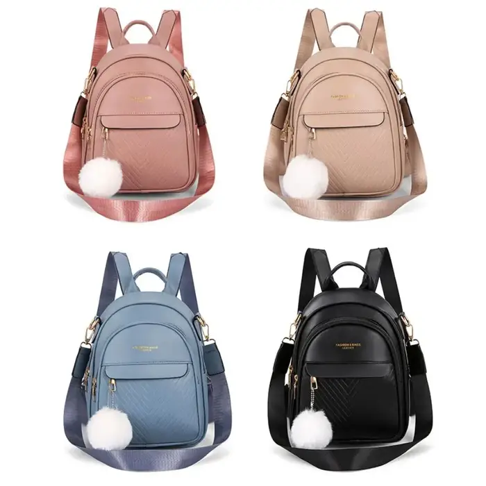 Petit sac à dos carré en cuir PU