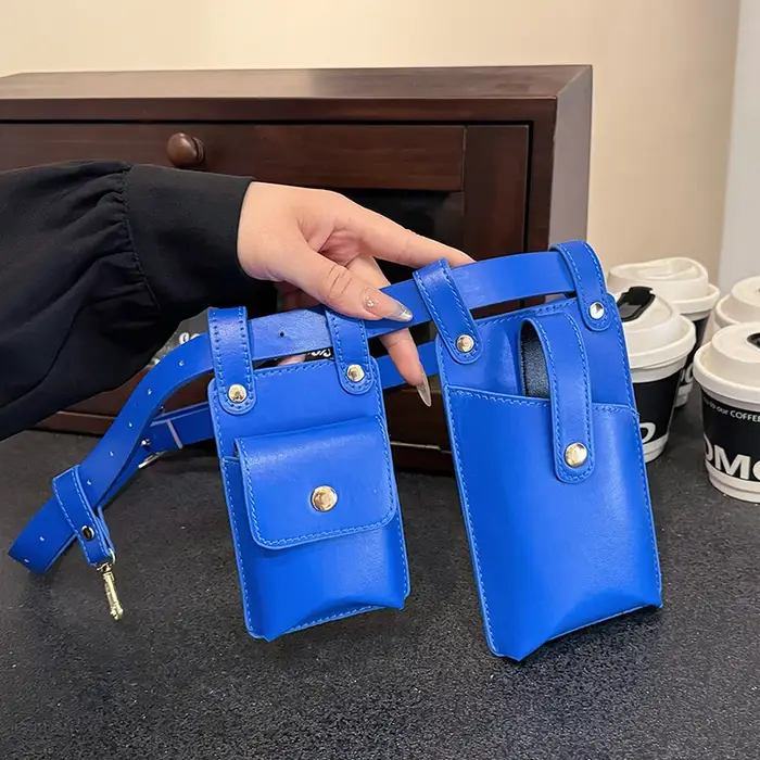 Femmes marque Fanny Pack mode cuir ceinture sac rein haute capacité taille sacs étanche multi-poches