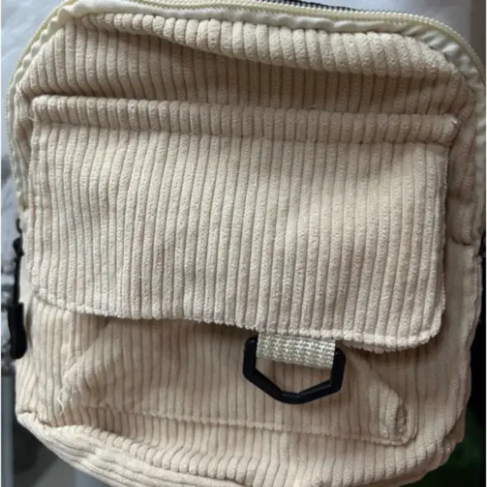 Mini sac à dos en velours côtelé pour femmes