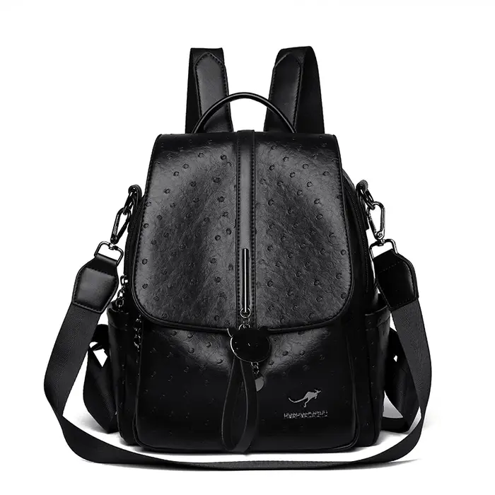Sac à dos de marque authentique avec large sangle en cuir de haute qualité