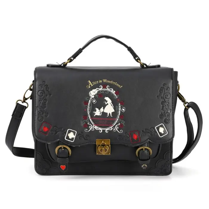 Femmes sac à dos fille Alice sac au pays des merveilles école sac à dos femmes sacs à main sac noir 