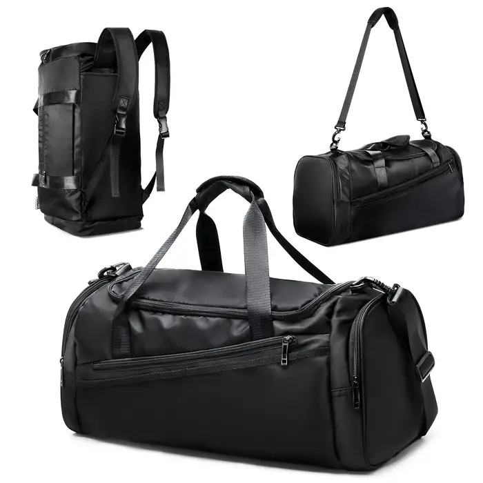 Sac de sport sac polochon de voyage avec poche humide et compartiment à chaussures pour hommes femmes imperméable grand