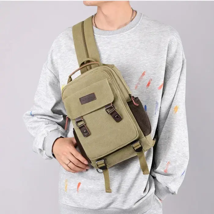 Petit sac à dos pour hommes toile sacs à dos décontractés