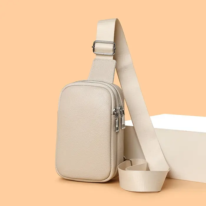 Sac à bandoulière de luxe en cuir véritable pour hommes
