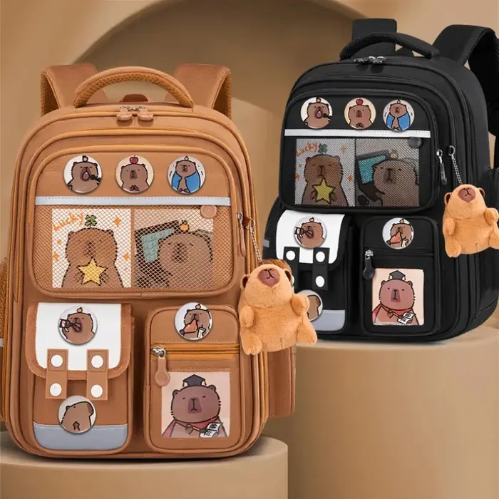 Capybara enfants sacs d'école pour garçons