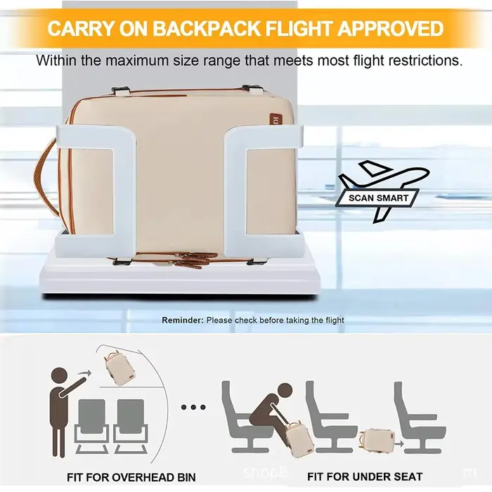 Buylor sac à dos de voyage sac à dos avion 45x20x30 pour femmes/hommes sacs de cabine Easyjet sac à dos pour ordinateur portable sac à dos décontracté pour week-end