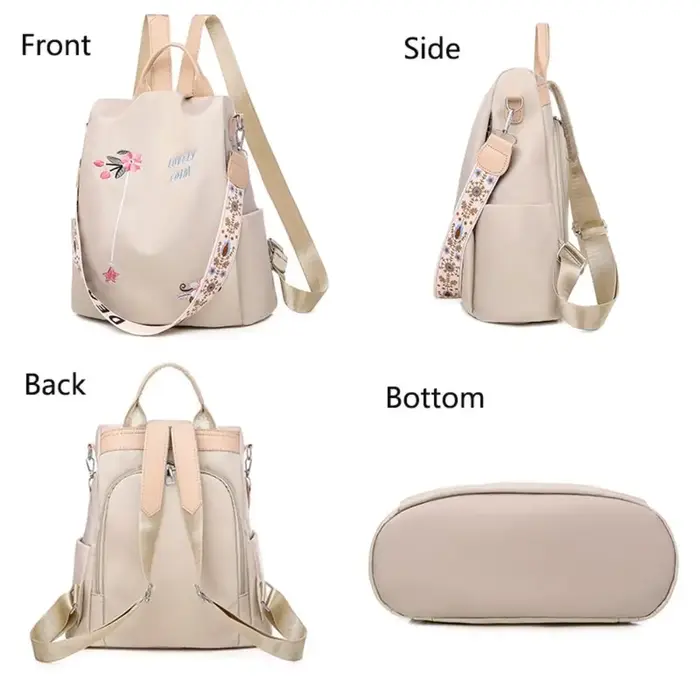 Sac à Dos Oxford Brodé pour Femme