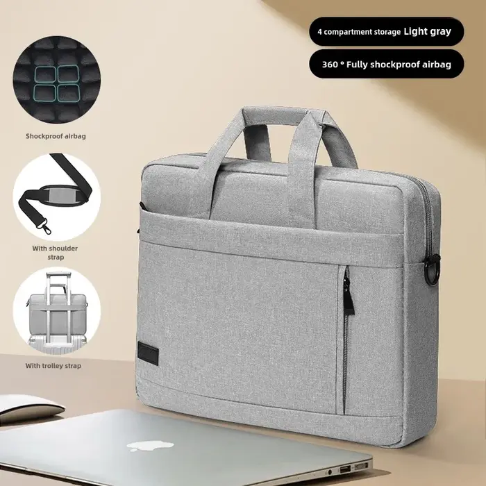 Sac pour ordinateur portable d'affaires, fourre-tout à bandoulière, porte-documents pour ordinateur 