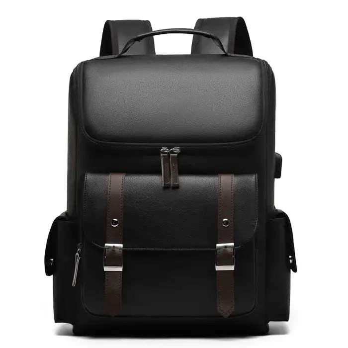 Sac à dos rétro, sac pour ordinateur portable, sac de voyage avec chargement USB, sac décontracté à 