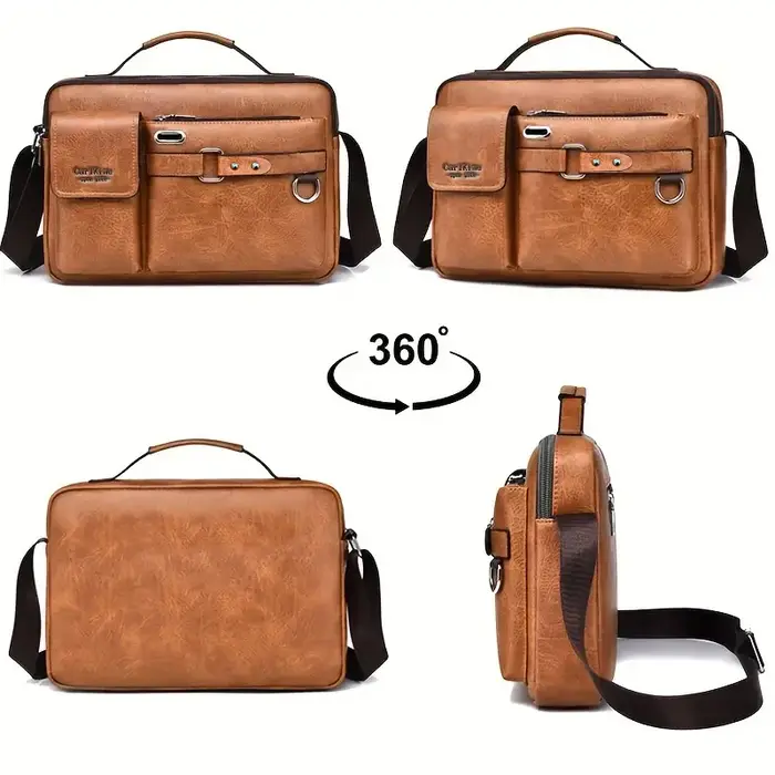 Sac messager rétro pour hommes avec conception étanche