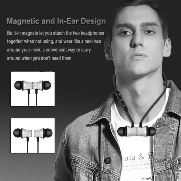 Sport en cours d'exécution Bluetooth 4.2 écouteur magnétique sans fil casque avec HD Microphone basse 3D stéréo écouteurs pour Huawei Xiaomi