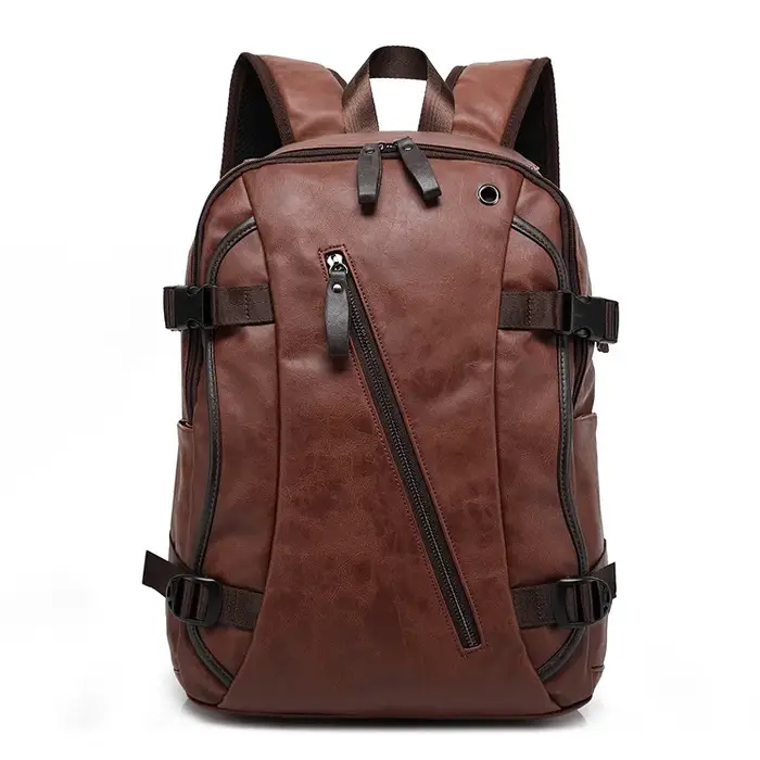 Nouveau Style coréen hommes sac à dos style de mode en cuir collège étudiant cartable