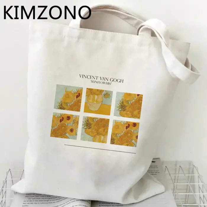 Van Gogh sac à provisions shopping shopper épicerie eco sac à main fourre-tout sacola tissé grab