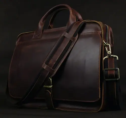 Porte-documents de luxe en cuir véritable pour hommes, sac d'affaires, portefeuille en cuir pour ord
