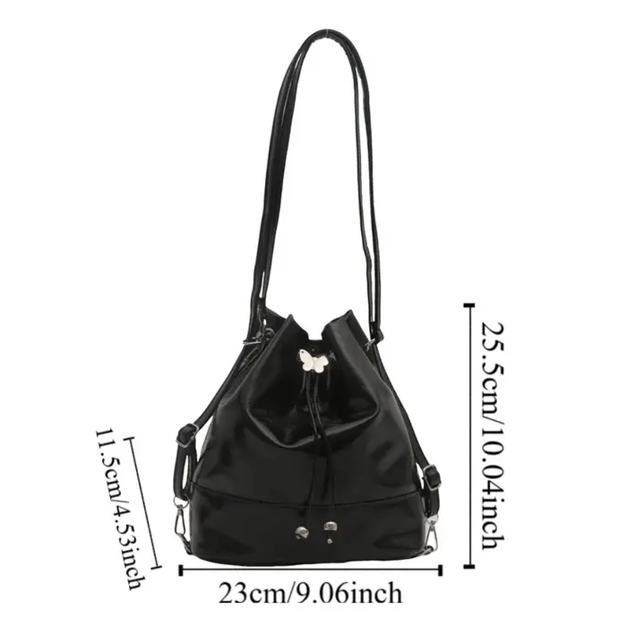Sac à dos tendance style preppy en PU avec nœud
