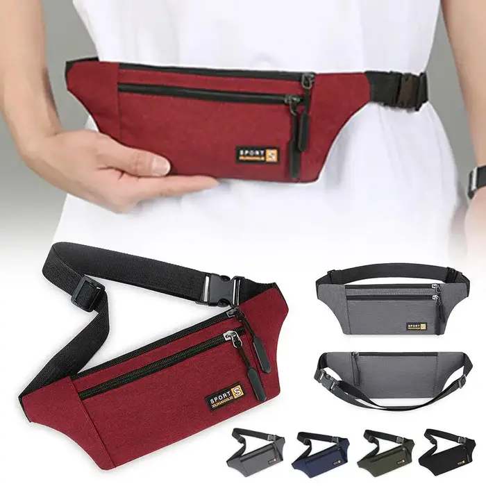 Sac banane multifonction en nylon pour homme et femme