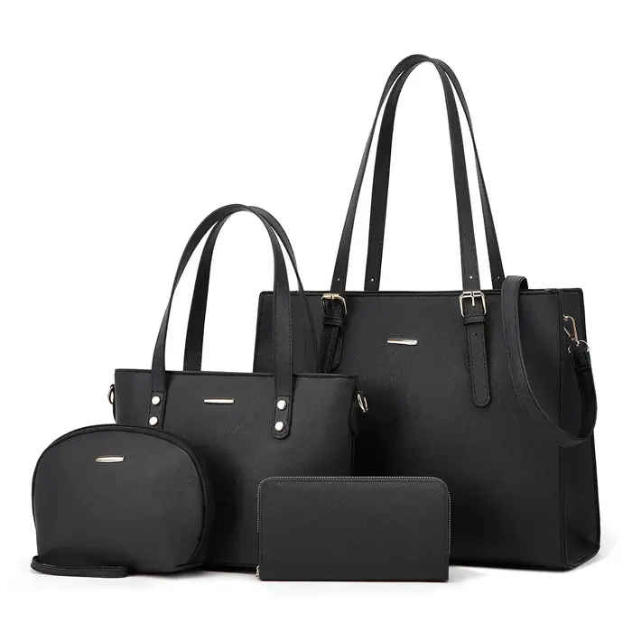 Ensemble de sacs à bandoulière 4 pièces pour femmes, collection fourre-tout et sacs à main transfron
