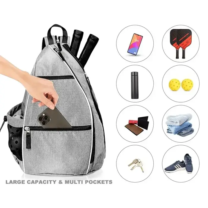 Sac à dos portable et réglable pour raquettes de pickleball