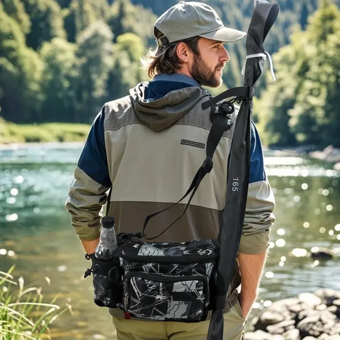 MBLN Sac à bandoulière pour leurres avec sangle rembourrée respirante