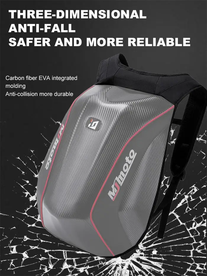 Sac à dos de moto en fibre de carbone