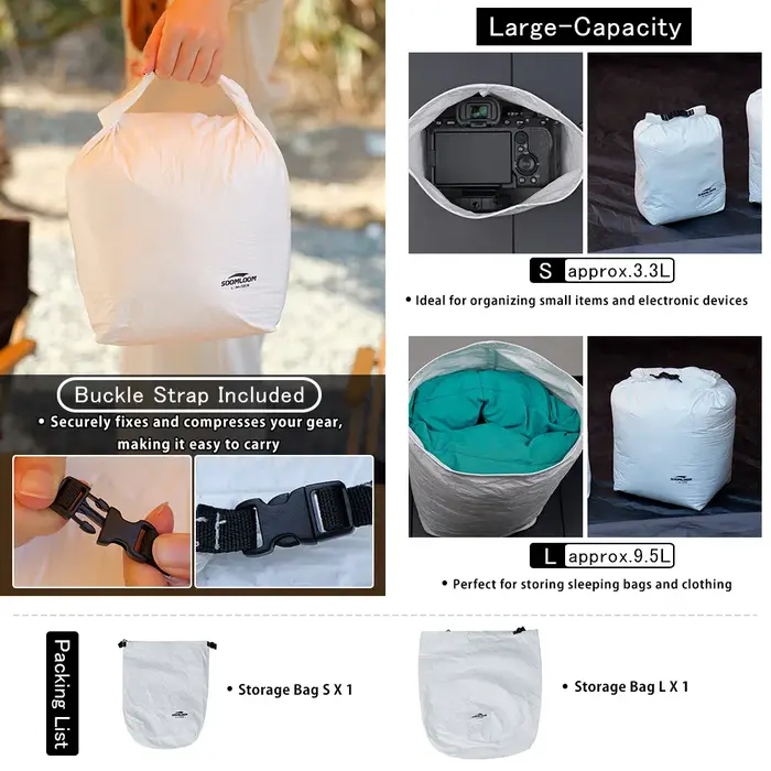 Ensemble de sacs de rangement Soomloom Tyvek