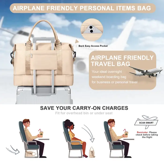 Easyjet-Grand sac de sport pliable 45x36x20