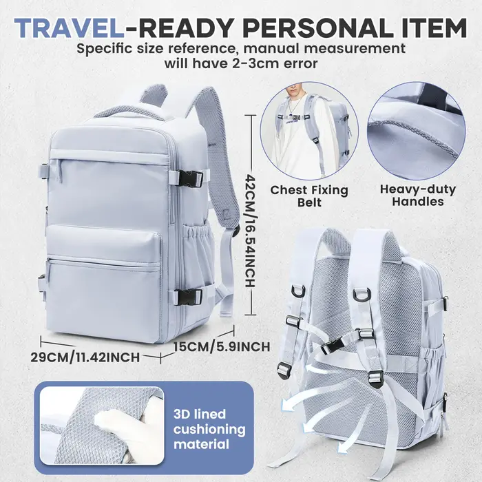 Sac à dos à compression sous vide avec pompe, sac de cabine Wizzair Easyjet, sac à dos de voyage pou
