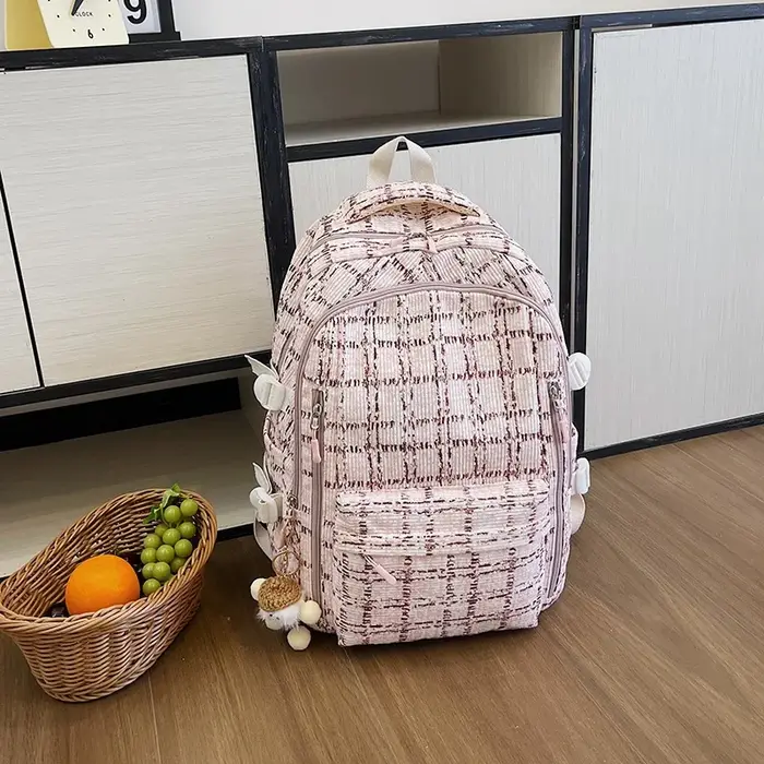 Étudiants universitaires cartable décontracté 2025 printemps nouveau cent ins double épaule sac à do