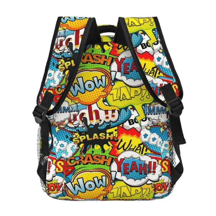 Sac à dos de voyage imprimé pop art unisexe