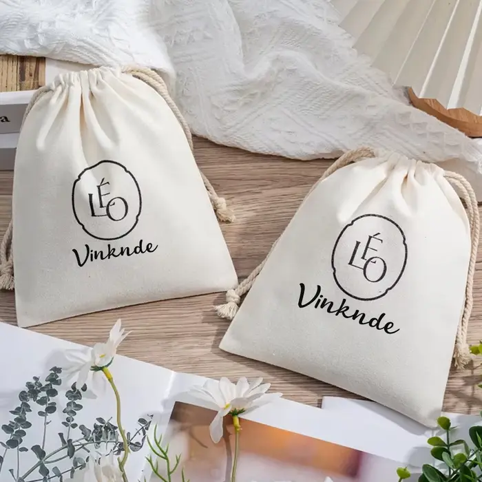 Sac à cordon en coton biologique avec Logo personnalisé