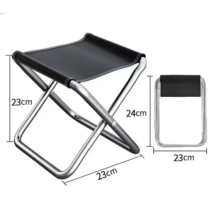 Tabouret pliant portable léger avec sac pour voyage, camping et randonnée