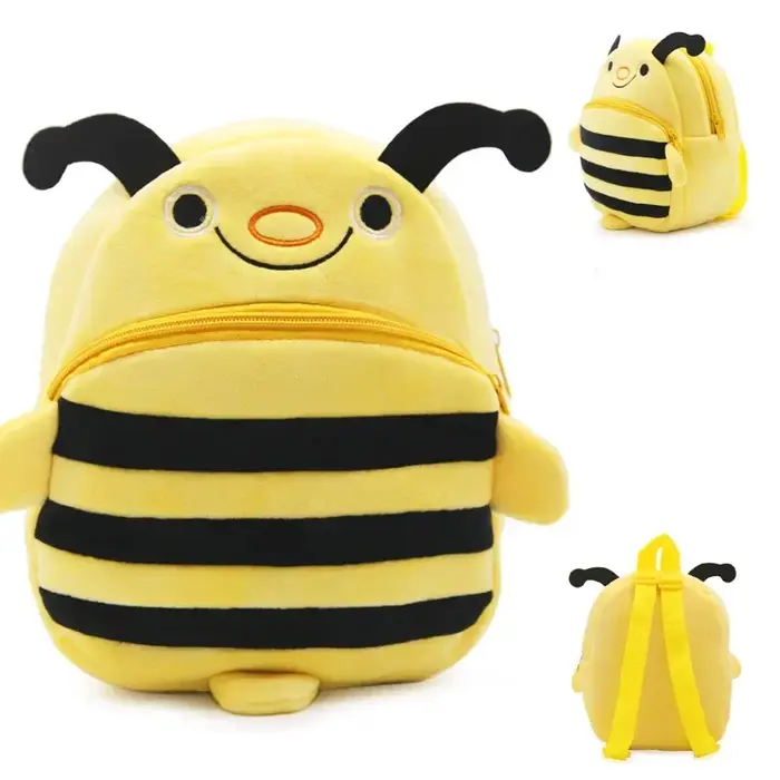 Sac pour enfants pour filles Kawaii dessin animé rouge fraise sacs d'école doux en peluche maternelle