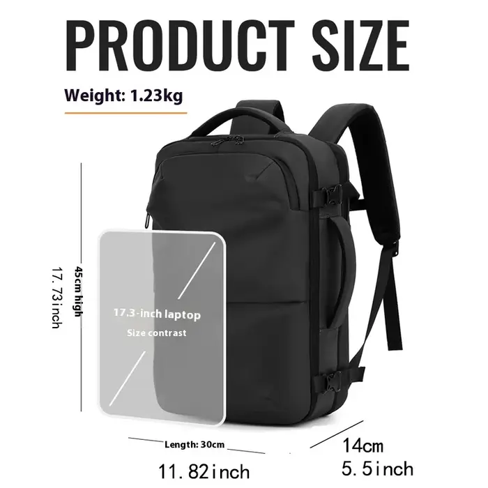 Sac à dos de compression sous vide pour hommes, sac à dos extensible à séparation sèche et humide, s