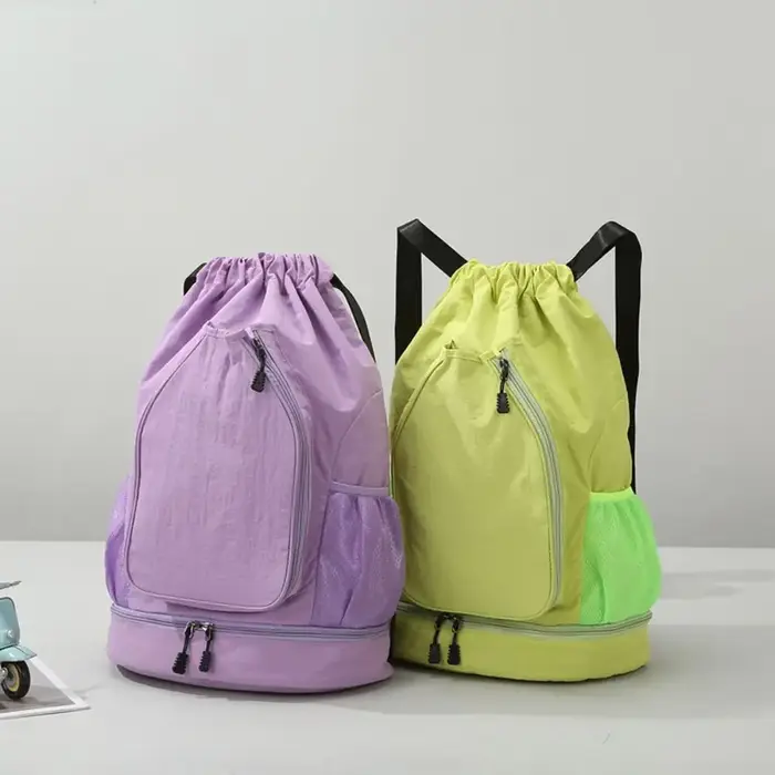 2 raquettes raquette de Tennis sac à dos grande capacité avec chaussures poche sac de sport fermeture à cordon sac à dos de basket-ball décontracté