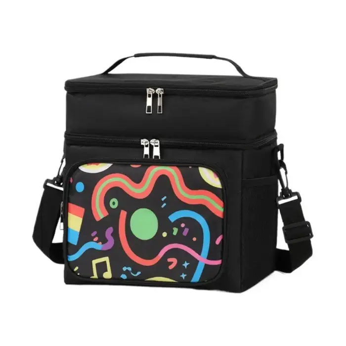 Sac à dos isotherme imprimé double couche grande capacité