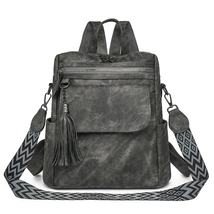Sacs à dos en cuir solide pour femmes, grands sacs d'école pour filles, sacs à dos de voyage pour fe
