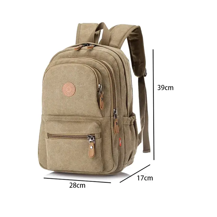 Version coréenne sac à dos à la mode sac à dos en toile décontracté unisexe voyage ordinateur sac d'école grande capacité rétro étudiant sac à dos