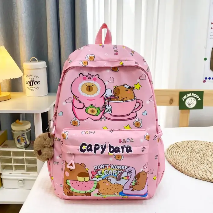 Mignon grande capacité Capybara sac à dos dessin animé respirant étudiant cartable en Nylon ultra-léger livre sac retour à l'école femmes fille