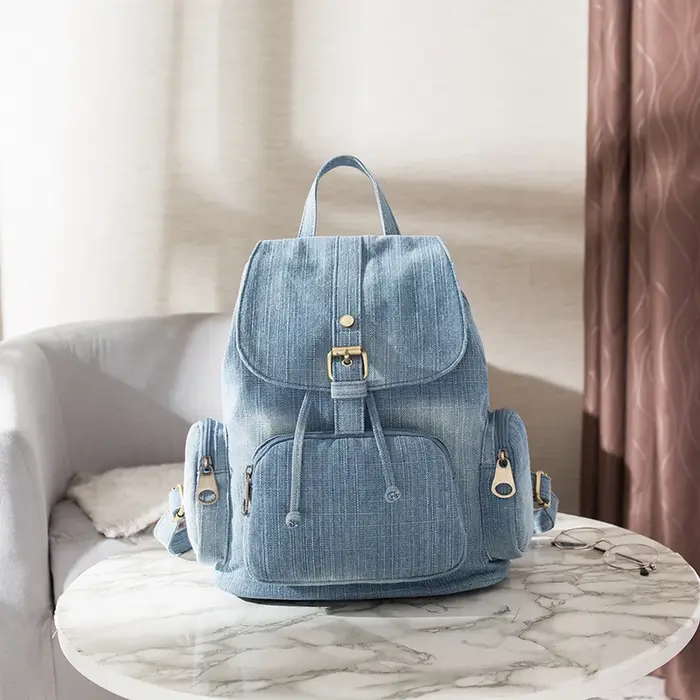 Petit sac à dos en denim pour adolescentes, sac de voyage, sacs à dos pour femmes, sacs d'école, mod