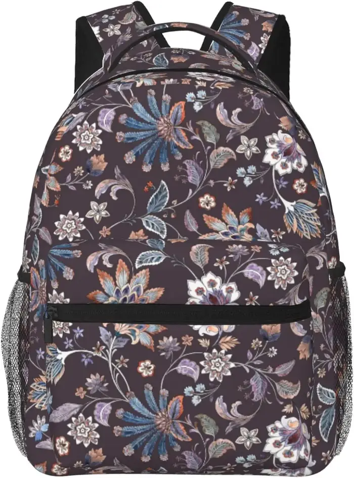 Sac à dos léger à fleurs ethniques pour ordinateur portable pour hommes et femmes, sac à livres univ