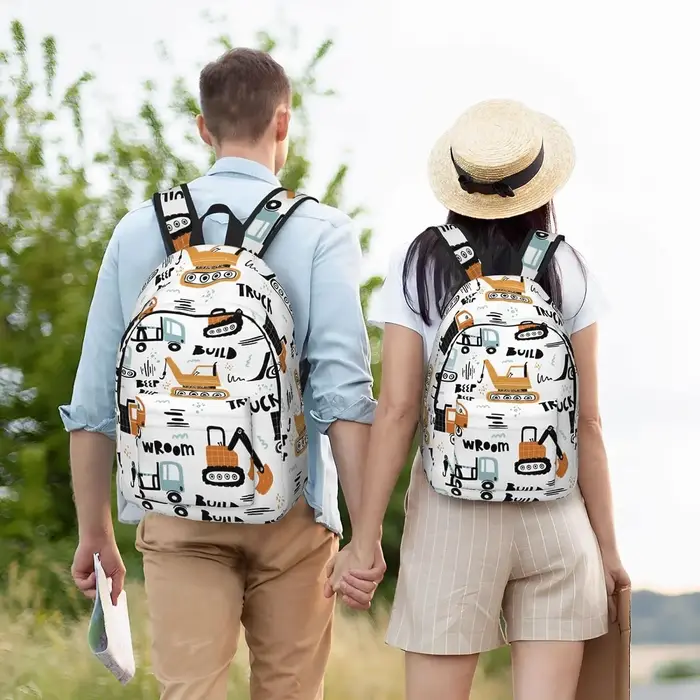 Sac à dos en toile de dessin animé léger pour hommes et femmes