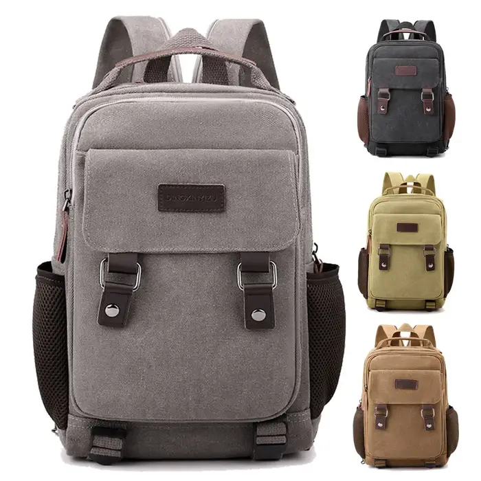 Petit sac à dos pour hommes toile sacs à dos décontractés