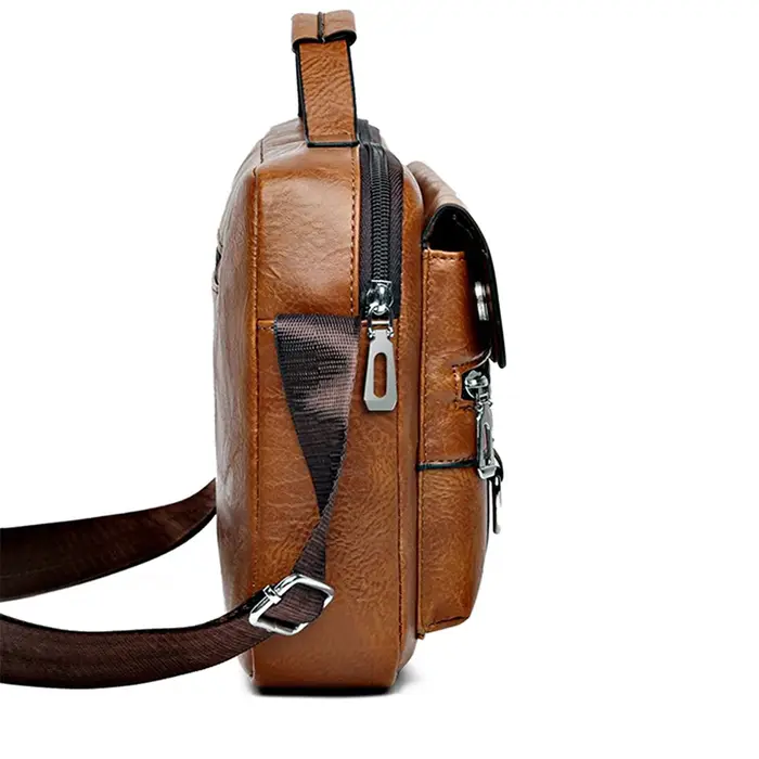 Sac messager rétro pour hommes avec conception étanche