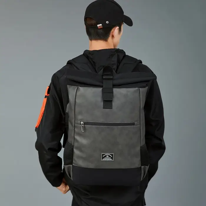 Sacs à dos d'ordinateur imperméables pour hommes et femmes, cuir PU léger, sac à dos à roulettes de