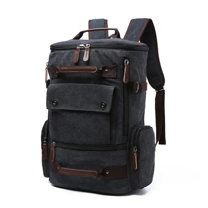 Sac à dos pour hommes sac à dos en toile Vintage sac d'école sacs de voyage