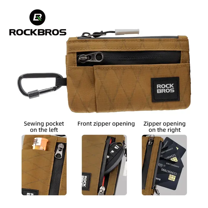 ROCKBROS sac de téléphone de cyclisme sac à main Portable léger boucle suspendue sac de carte multifonction article de stockage portefeuille sac de trajet