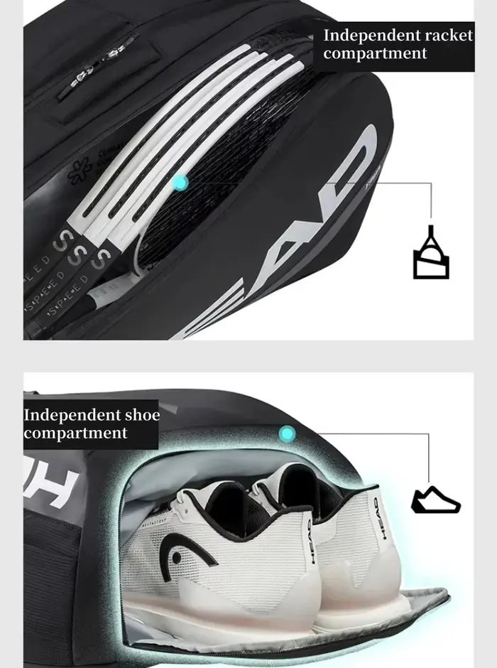 Sac de raquette de tennis série HEAD TOUR/PROX