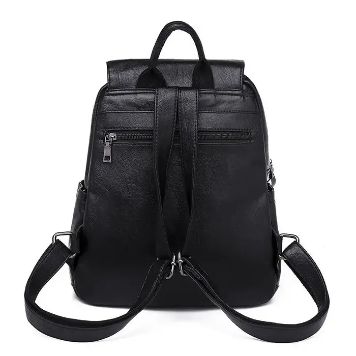 Grand Sac à Dos de Voyage en Cuir PU pour Femme Cartable pour Fille