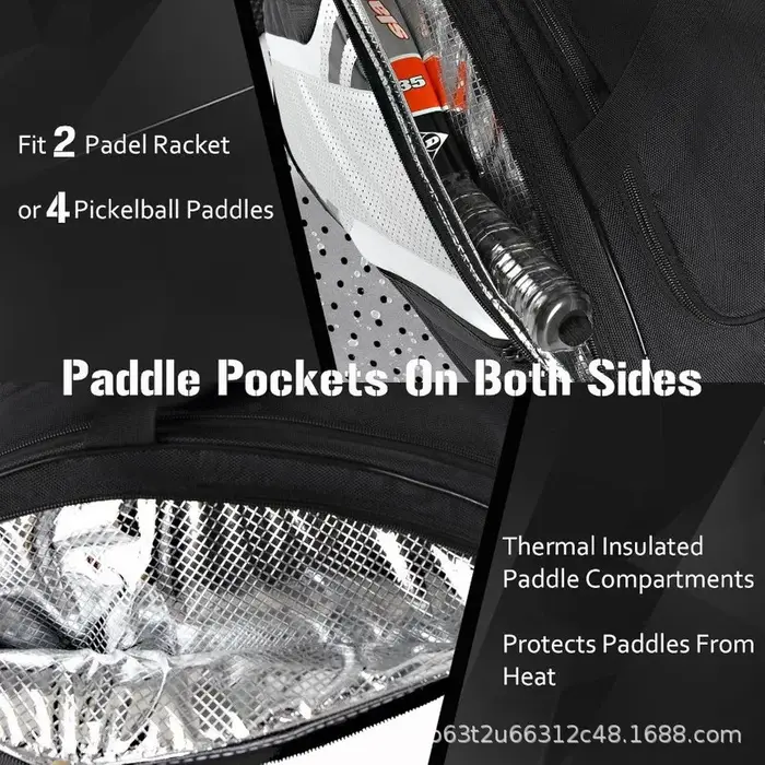 Sac à dos pour raquette de pickleball avec sac à balles