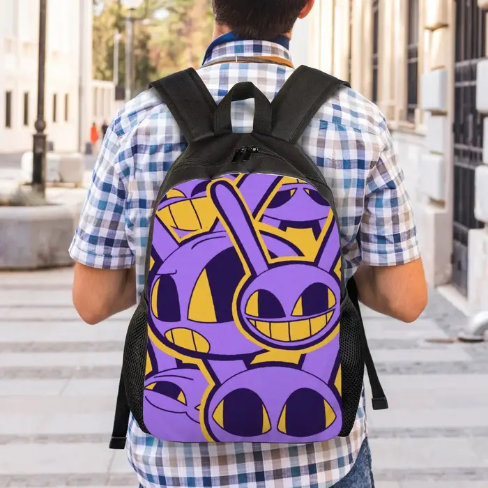 J-Jaxs Purple Rabbit Sac à dos pour adolescents